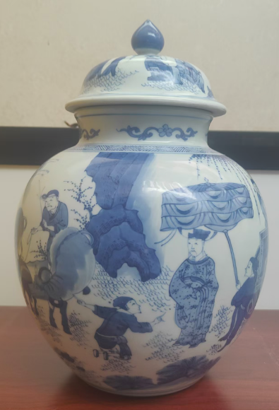 崇祯年制《人物将军罐》-嘉诚艺术