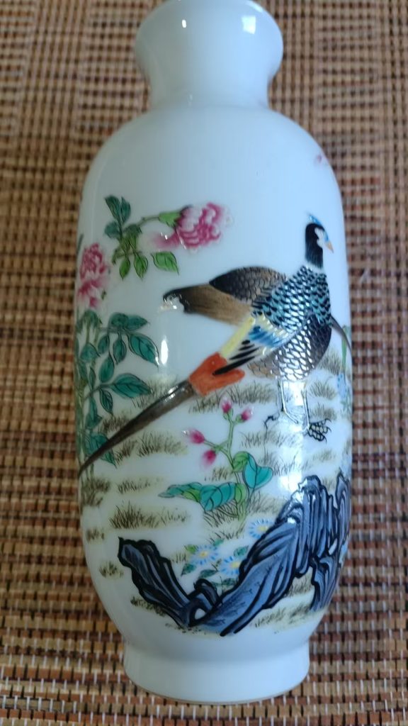 图片[1]-雍正年制《粉彩花鸟瓶》-嘉诚艺术