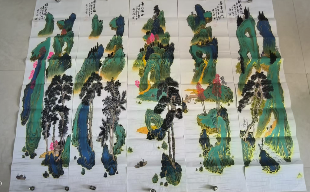 图片[1]-张大千《福禄寿喜财》-嘉诚艺术