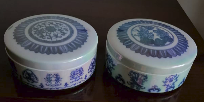 成化年制《青花盖盒》一对-嘉诚艺术