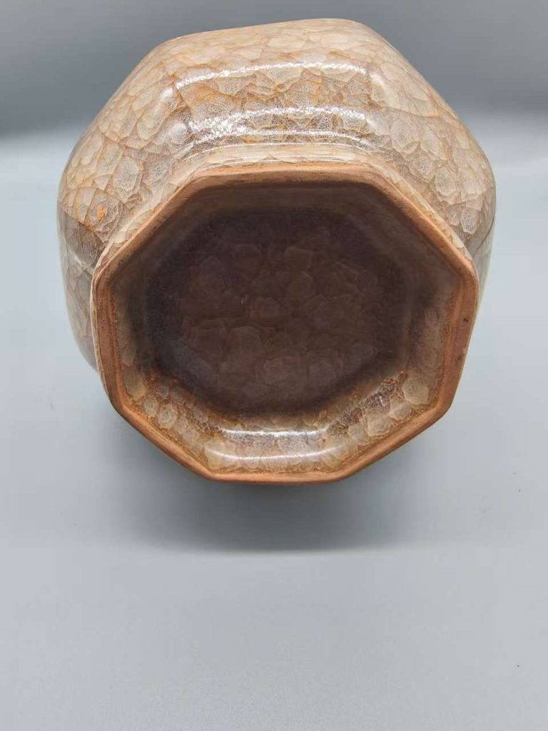 图片[2]-北宋哥窑《米黄釉八棱竹节瓶》-嘉诚艺术