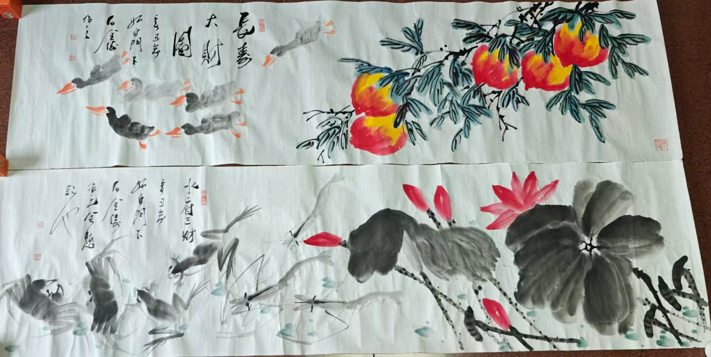 石金涛《长寿大财》*2-嘉诚艺术