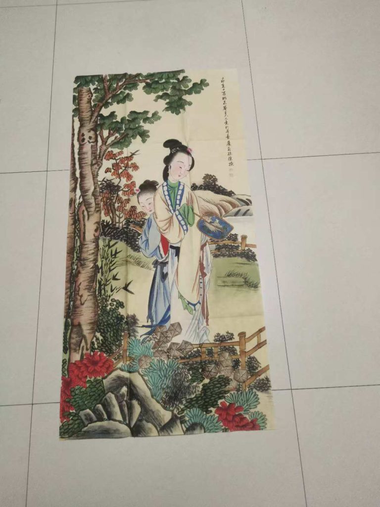 图片[1]-张大千《侍女图》-嘉诚艺术