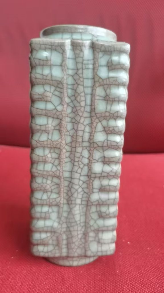 图片[1]-北宋 汝窑大观元年《天青釉碂式瓶》《天青釉双耳镂空瓶》-嘉诚艺术