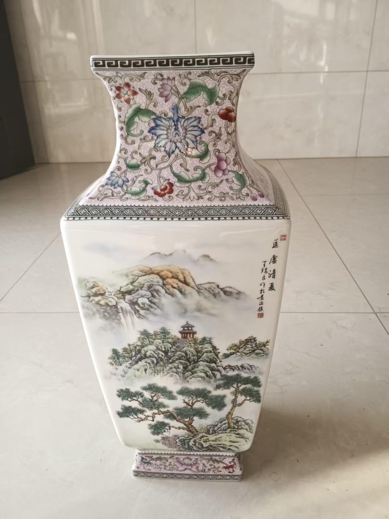 图片[1]-王锡良《江山胜景》四方尊-嘉诚艺术