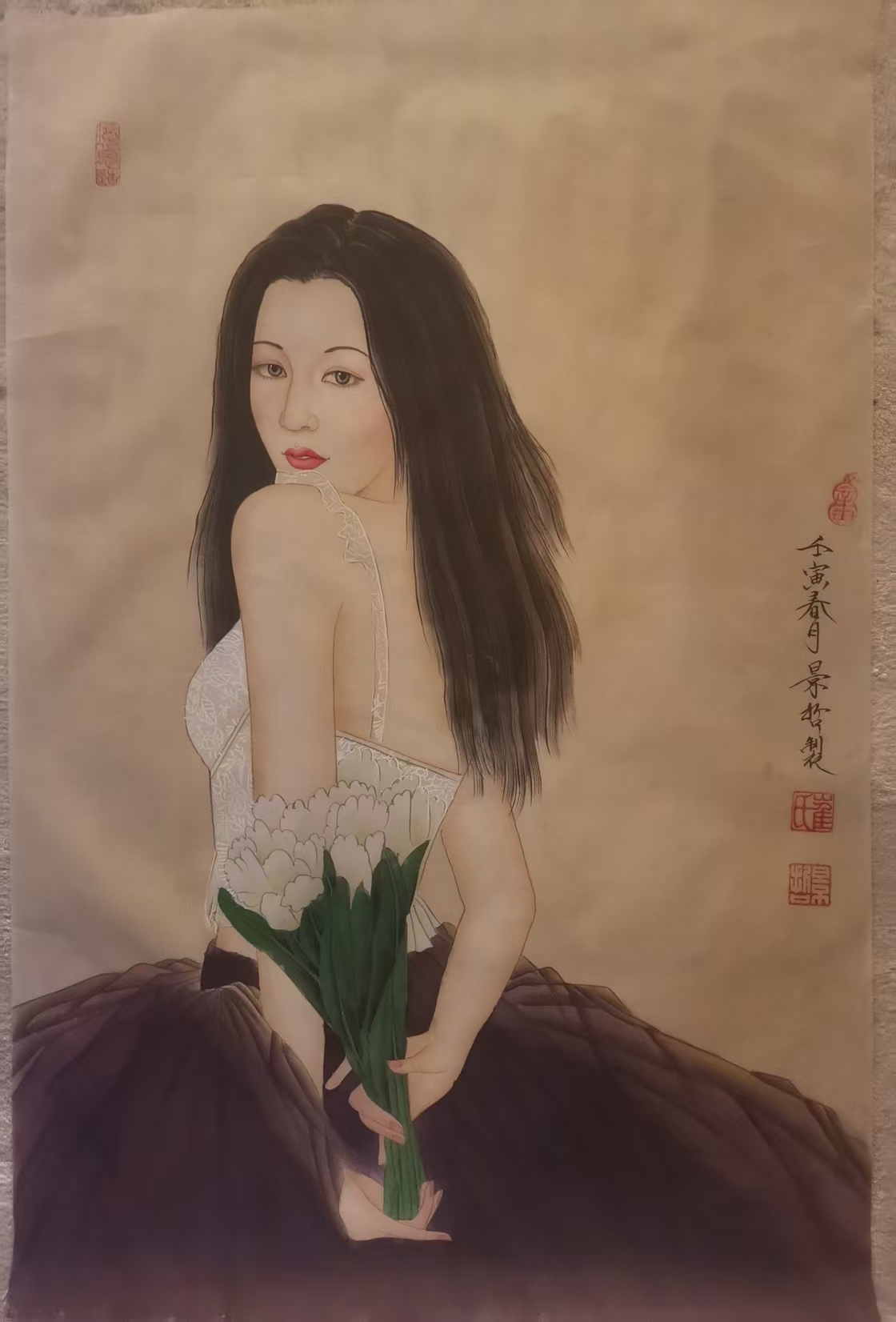 崔景哲《美女图》-嘉诚艺术