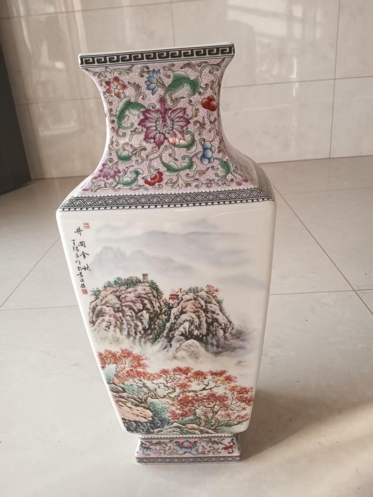 图片[2]-王锡良《江山胜景》四方尊-嘉诚艺术