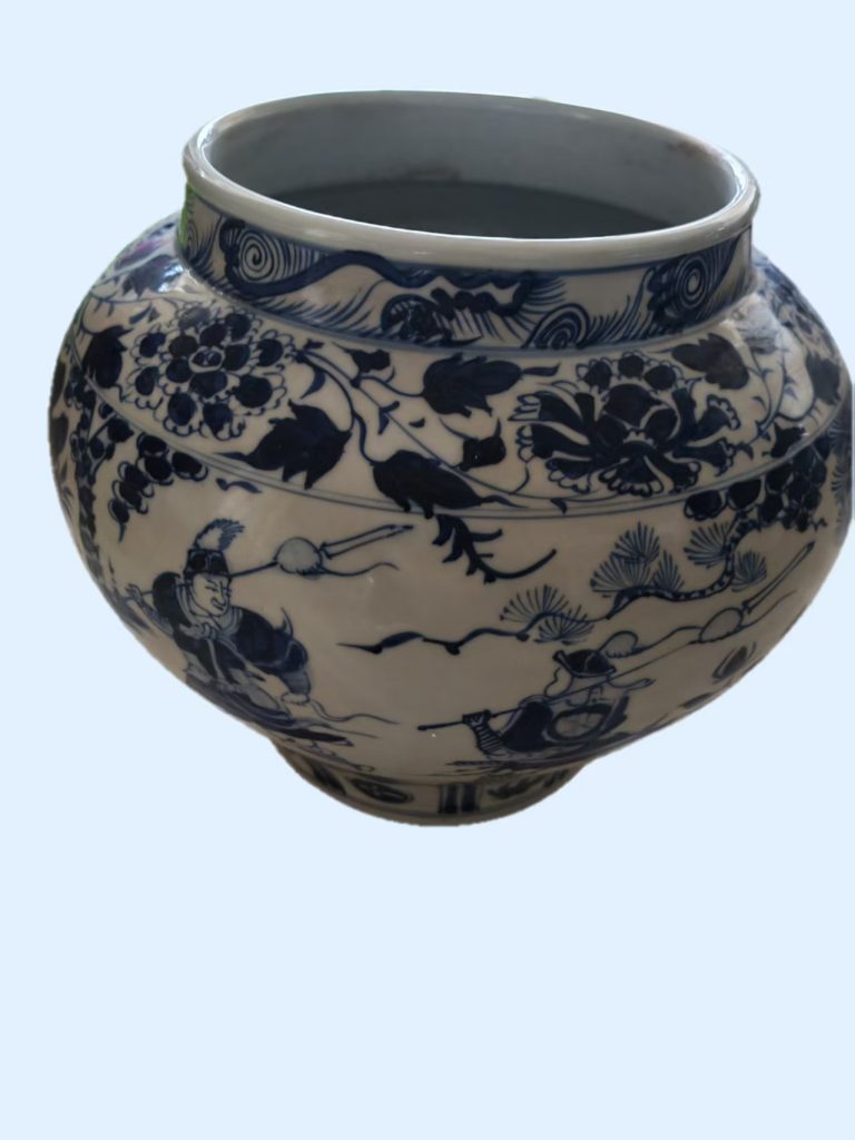 图片[1]-元青花《刀马人物纹大罐》-嘉诚艺术