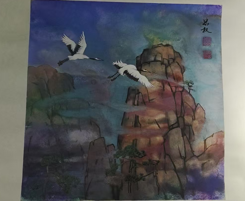 王忠权《仙山双骄》-嘉诚艺术