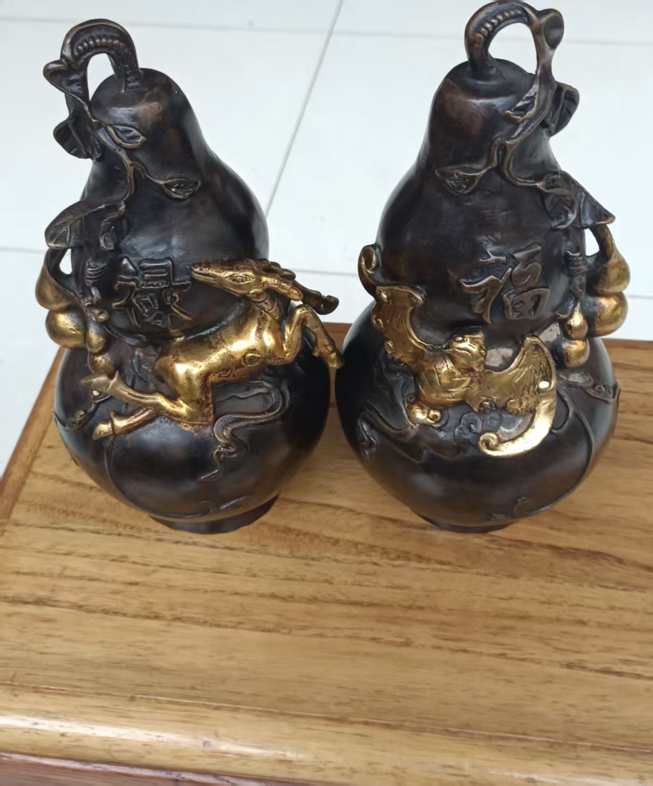 乾隆年制《紫金风磨铜福禄》-嘉诚艺术