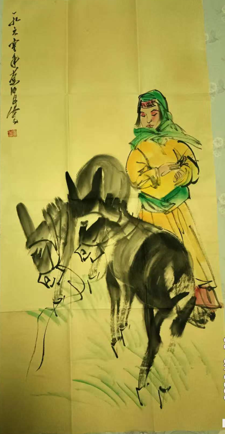 黄胄《赶驴图》-嘉诚艺术