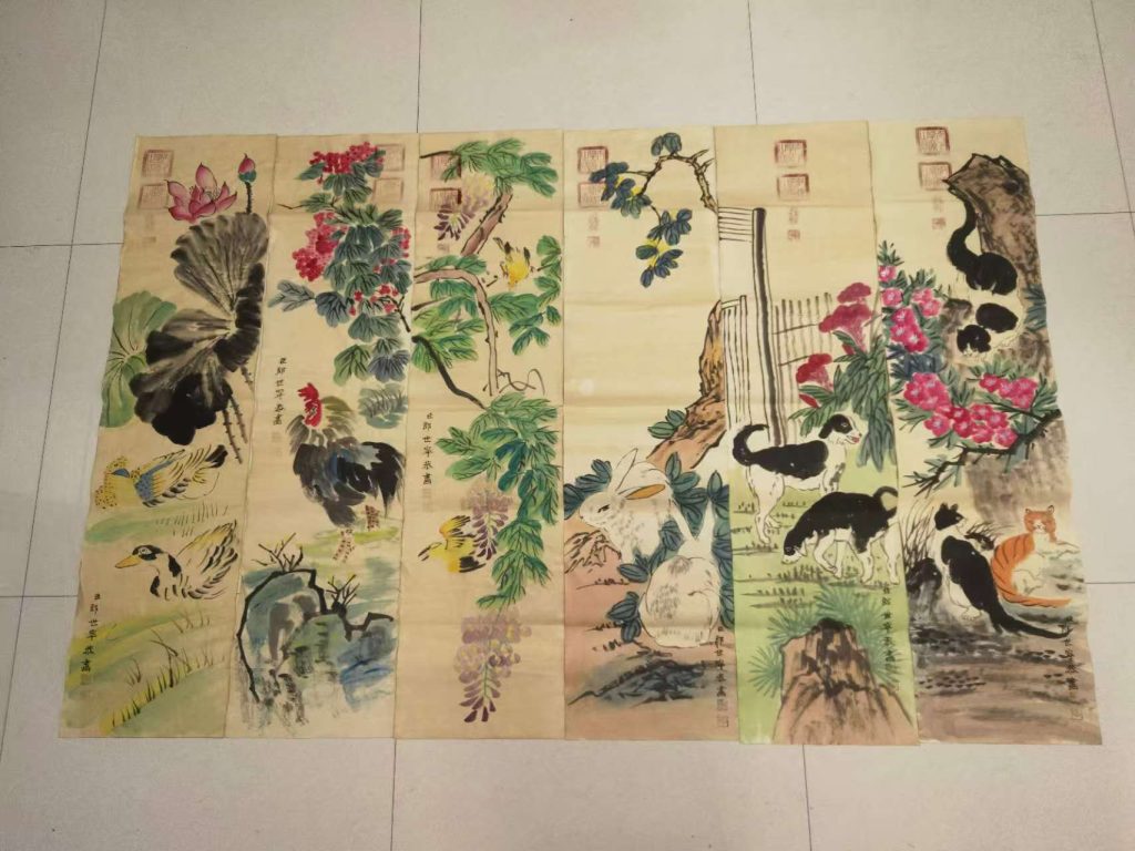 图片[1]-郎世宁《动物图》十二条屏-嘉诚艺术