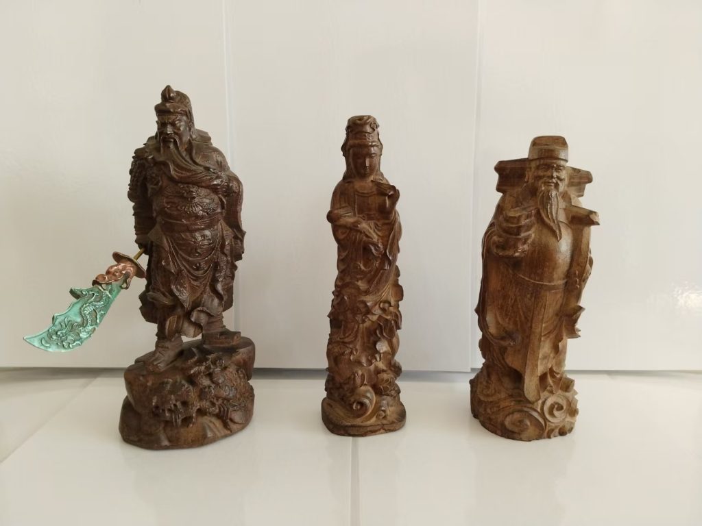 图片[1]-沉香木财禄呈祥木雕摆件-嘉诚艺术