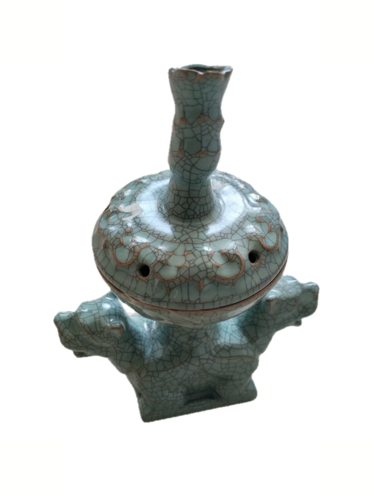 大宋汝窑《青花开片倒流香薰炉》-嘉诚艺术