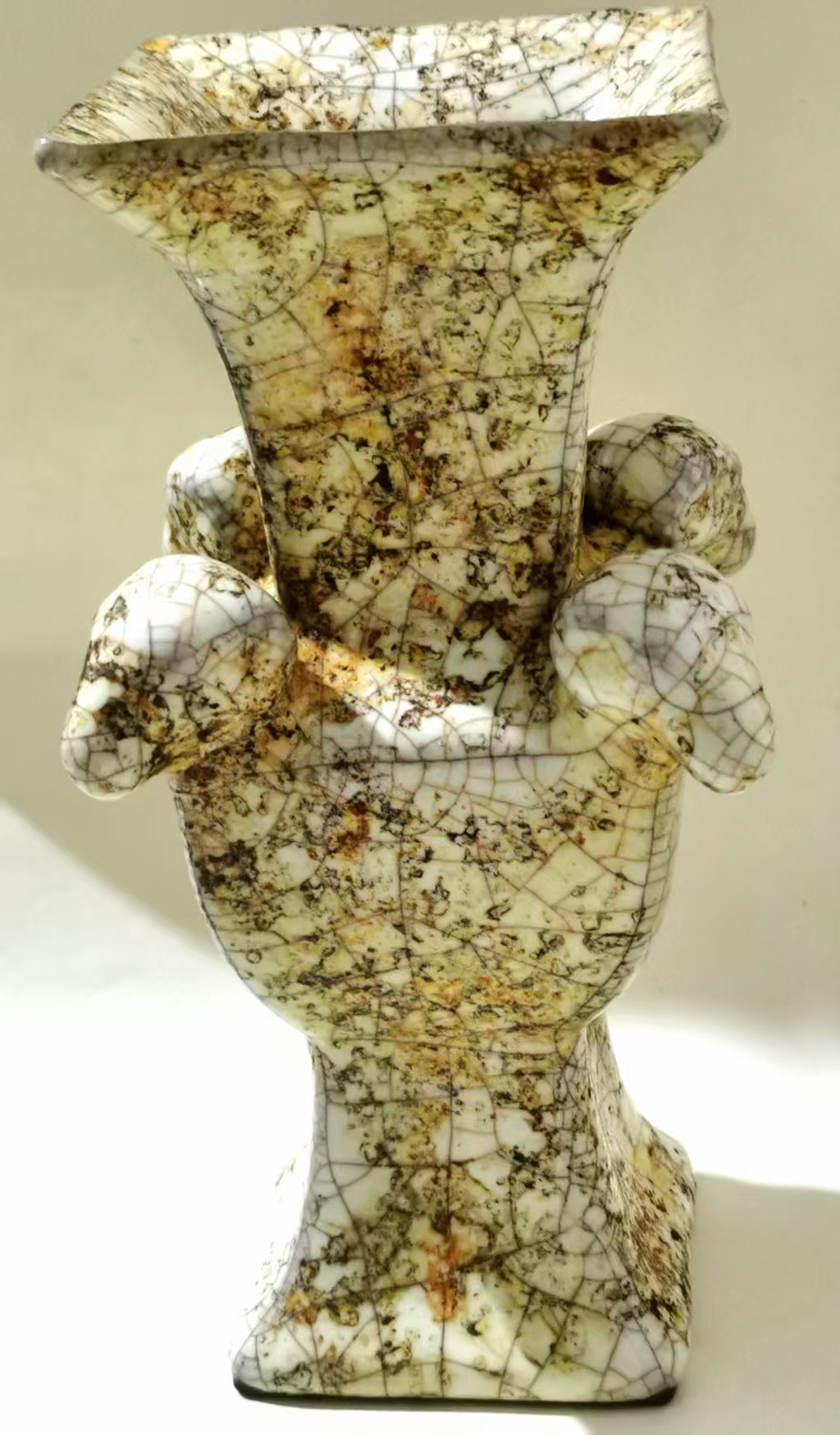 哥釉三阳开泰尊-嘉诚艺术