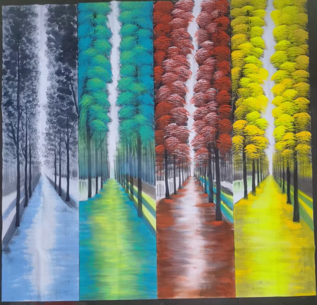 图片[1]-黄永玉《彩林道》-嘉诚艺术