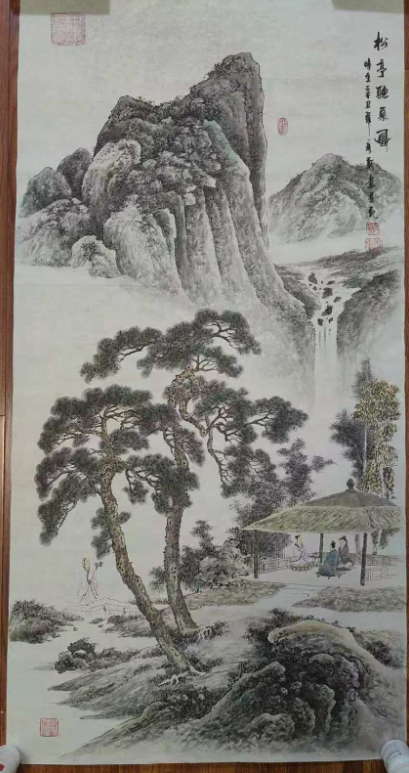 林彦新《松亭听泉图》-嘉诚艺术