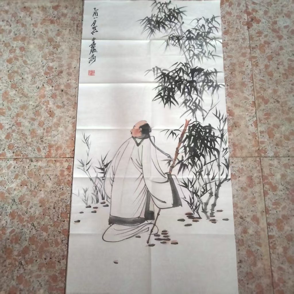 图片[1]-张大千《高士出游图》-嘉诚艺术