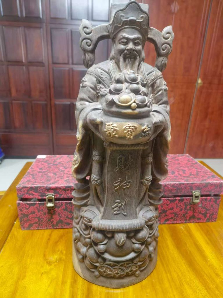 图片[1]-富森万年红土沉香《聚宝财神》摆件-嘉诚艺术