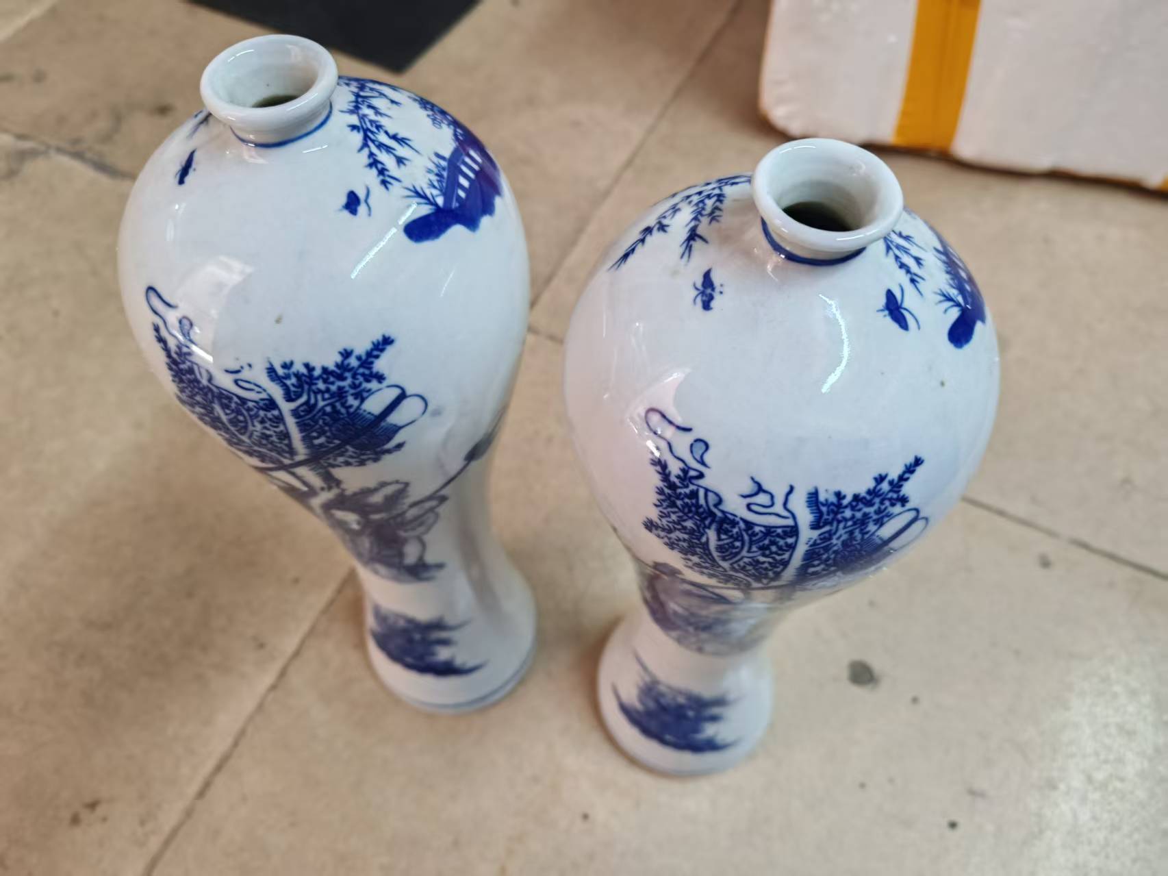 乾隆年制《青花观音瓶》一对-嘉诚艺术