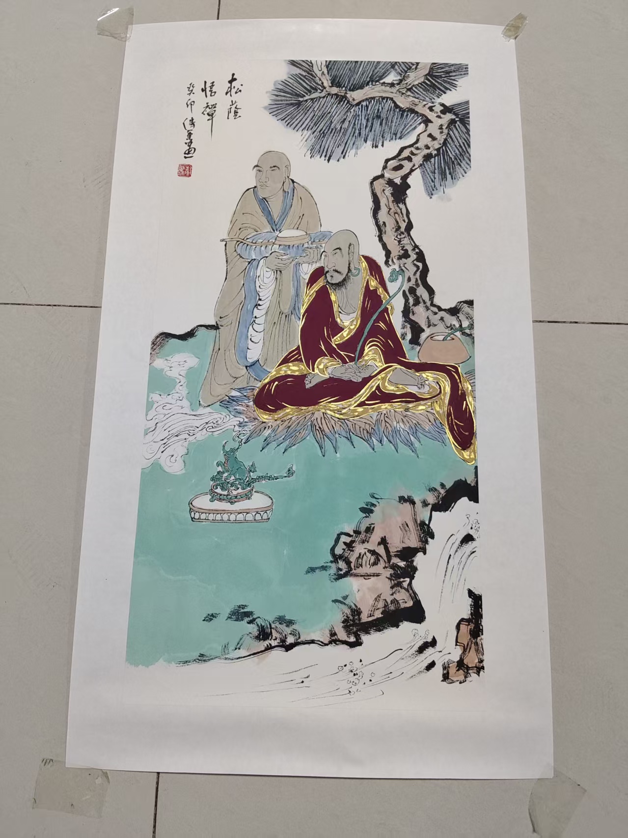 方传军《松阴悟禅》-嘉诚艺术