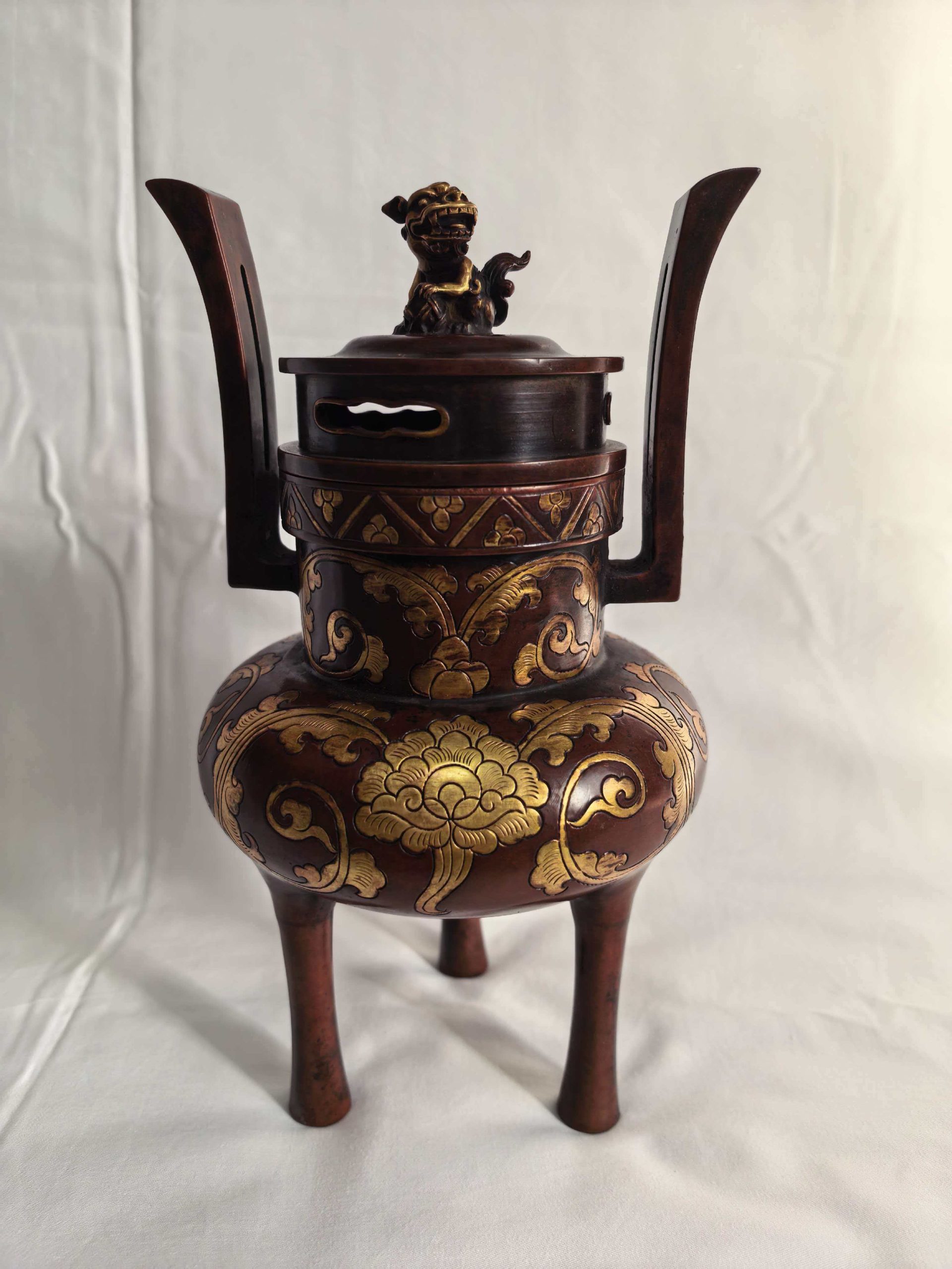 宣德年制《铜鎏金香炉》-嘉诚艺术