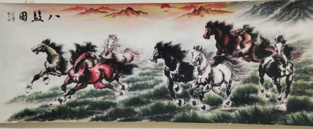 图片[1]-徐悲鸿《八骏图》-嘉诚艺术