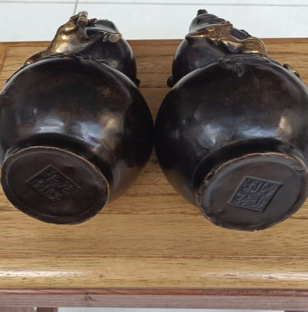 图片[2]-乾隆年制《紫金风磨铜福禄》-嘉诚艺术