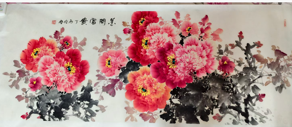 梁兆金《花开富贵》