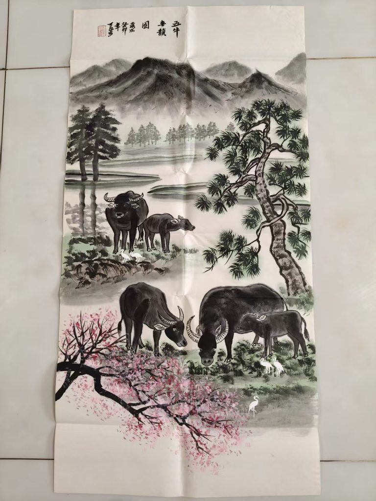 图片[1]-李可染《五牛图》-嘉诚艺术