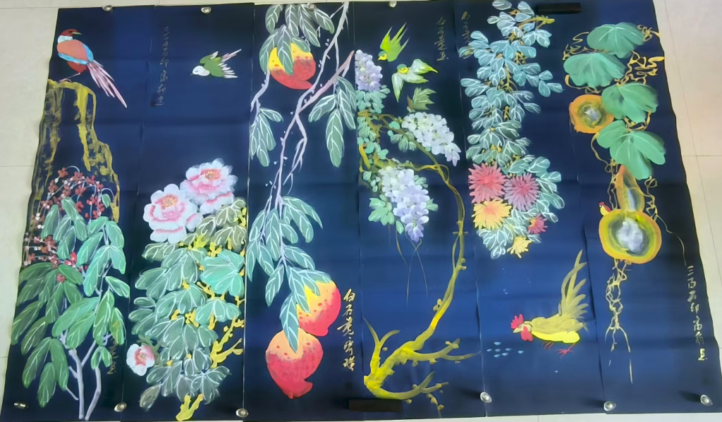 图片[2]-齐白石《花鸟图》十二条屏-嘉诚艺术