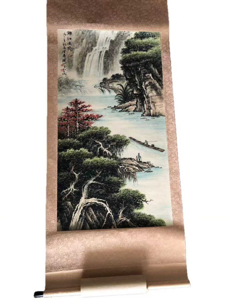 图片[1]-关山月《漓江渔筏》-嘉诚艺术