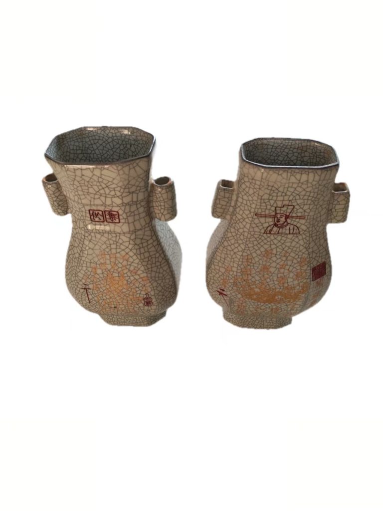 图片[1]-大宋御用《贯耳尊》一对-嘉诚艺术